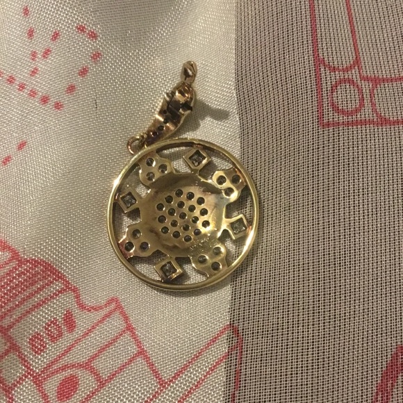 Absolute Vintage 14K Absolute Yellow Gold Over Sterling Silver & CZ Pendant - Picture 14 of 15